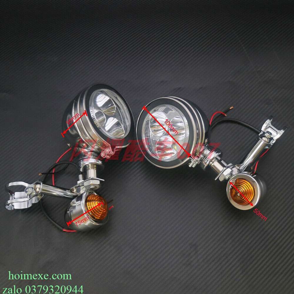 Đèn trợ sáng suzuki gz 150a 3 led, tặng kèm pass ốc vít