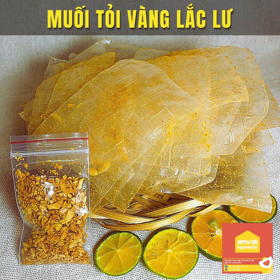 BÁNH TRÁNG MUỐI VÀNG TỎI PHI GIÒN ĐỘC QUYỀN - NGON LẮC LƯ SHOP (bịch zip 50g) | BigBuy360 - bigbuy360.vn