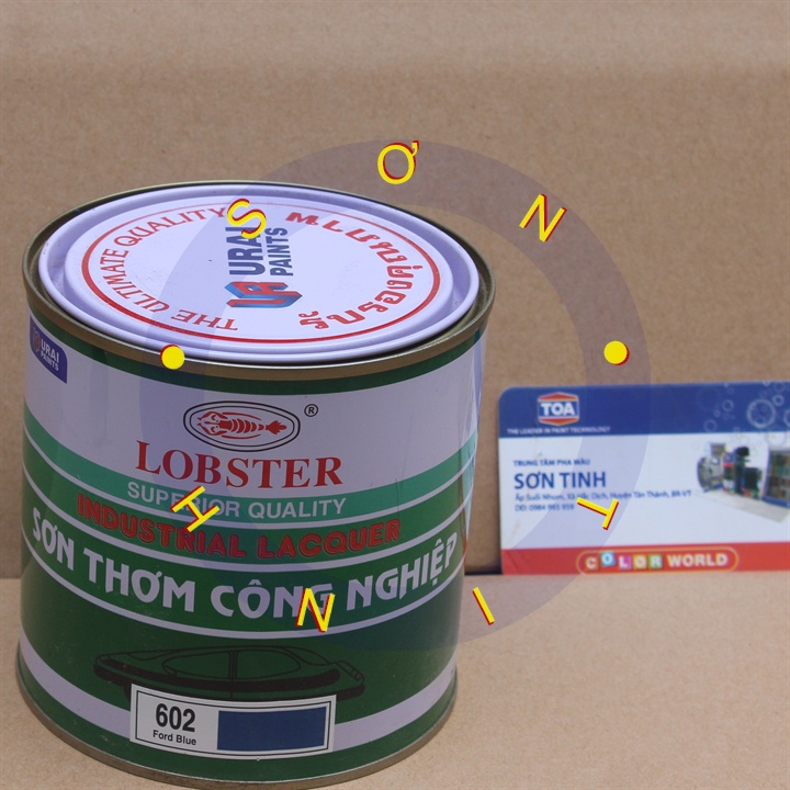Sơn thơm công nghiệp Lobster màu xanh dương Ford 602 800ml