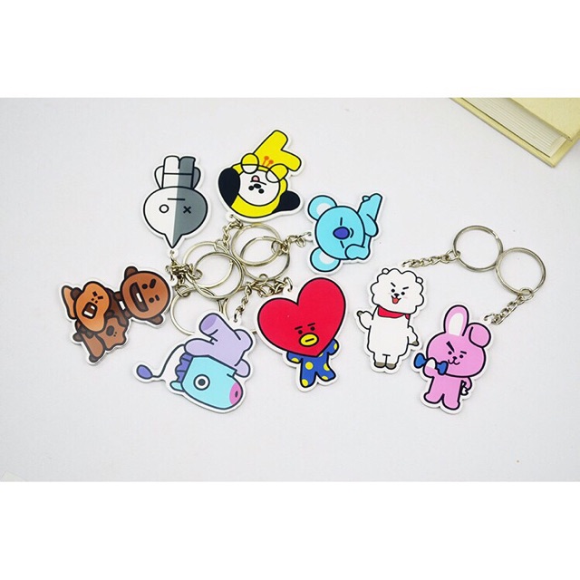 BT21, BTS móc khoá mica