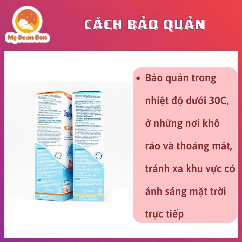 Xịt Muối Biển Cá Heo Vàng, Cá Heo Cam Sterim Pháp 100ml Vệ Sinh Rửa Mũi Cho Bé Sơ Sinh 0 Đến 3 Tuổi