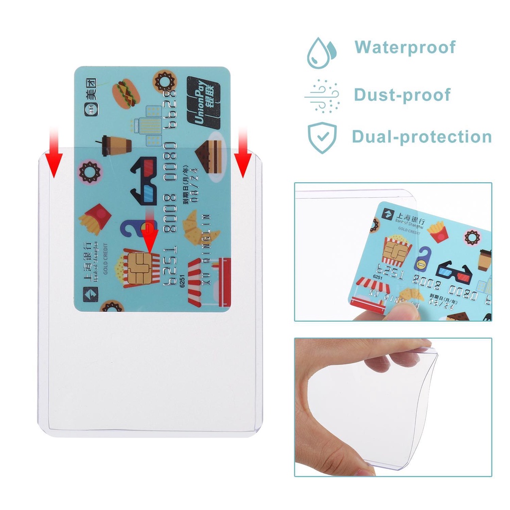 EBINLANDS Set 25 Bao Đựng Thẻ Trong Suốt Tiện Dụng