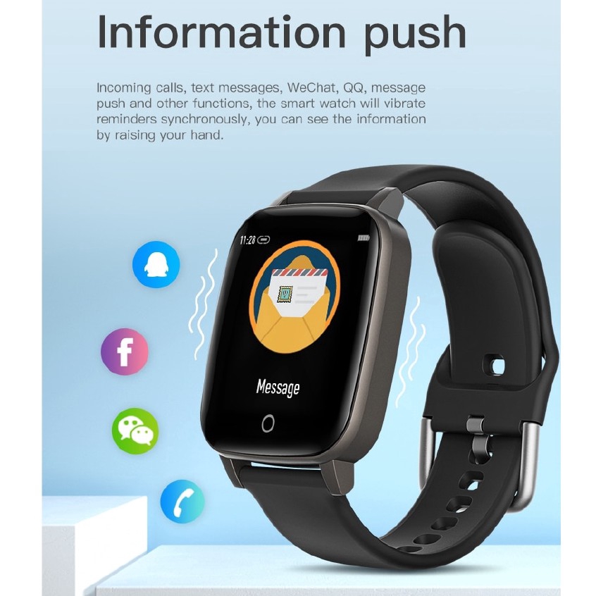 SKMEI T1 smart watch Bluetooth connection waterproof health tracking heart rate monitoring