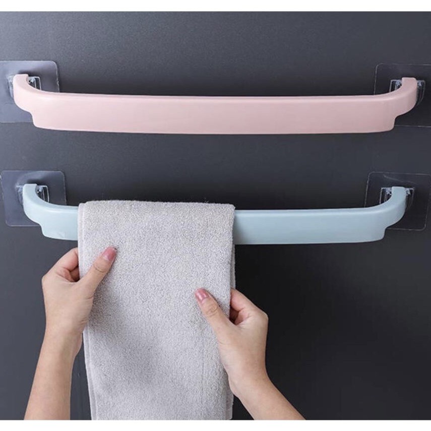 Kệ giá đơn treo khăn mặt nhà tắm nhà bếp dán tường tiện dụng-giadungsieure