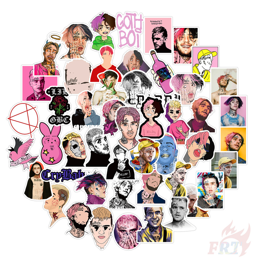 ❉ Lil Peep Series 03 - Rap Singer HipHop Rapper Stickers ❉ 50Pcs/Set DIY Fashion Luggage Laptop Skateboard Decals Doodle Stickers