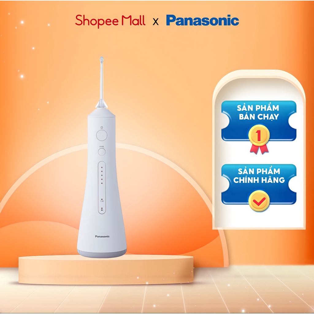 Máy Tăm Nước Cầm Tay Panasonic Công Nghệ Siêu Âm EW1511 - Làm Sạch Răng Nướu - Bảo Hành Chính Hãng 12 Tháng