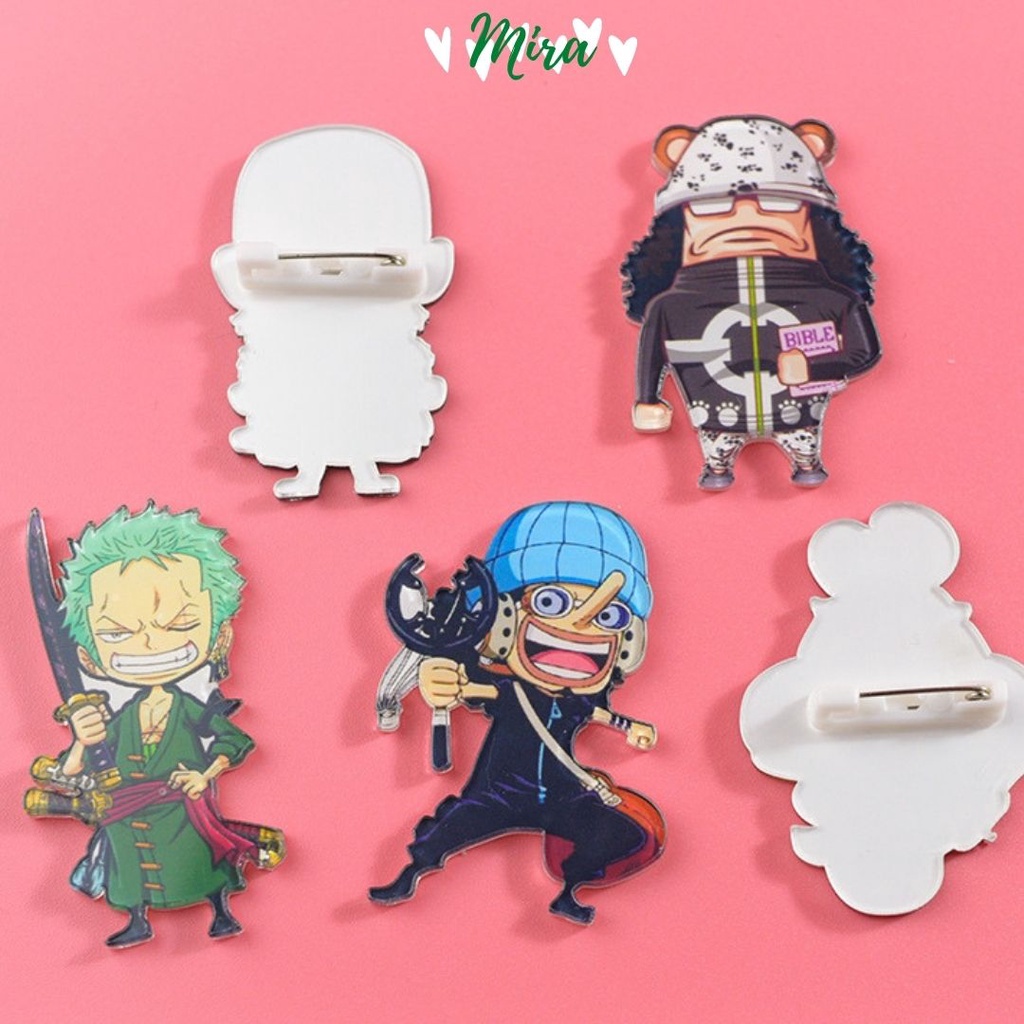 One Piece  Ghim Cài Huy Hiệu, Pin Cài Trang Trí Áo Mũ Cặp Balo Cực Cute Đảo Hải Tặc Luffy