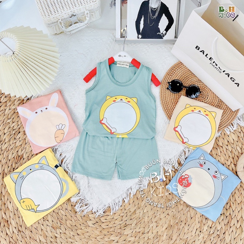 Bộ ba lỗ Minkymom (Chất thun lạnh) siêu mát cho bé