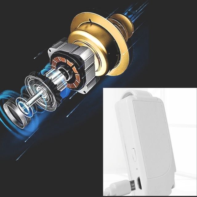 Quạt kẹp khẩu trang 2 tốc độ nhỏ gọn thông gió tránh ngạt thở làm mát không khí có cổng sạc usb - Alice store
