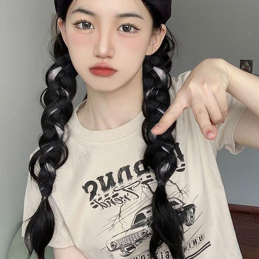 Tóc Giả Thắt Bím Đuôi Ngựa Bằng Sợi Chịu Nhiệt Độ Cao Thời Trang Mùa Hè Cho Nữ