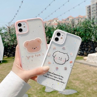 Ốp Lưng Iphone 6pl, 6spl, 7pl, 8pl, Xsmax, 11 Viền Màu Phủ Nhũ In Hình Cute