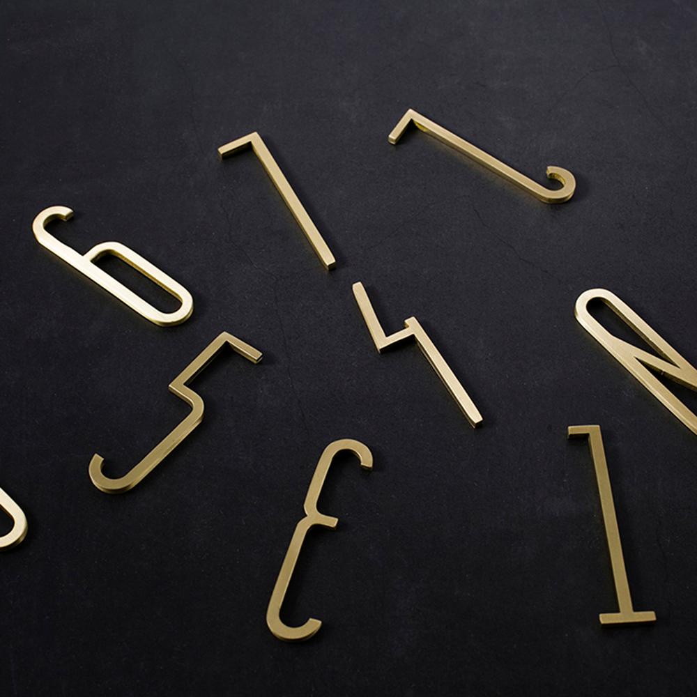 KUNHEV Mô Hình Số Từ 0-9 Bằng Đồng Thau Phong Cách Bắc Âu Hiện Đại