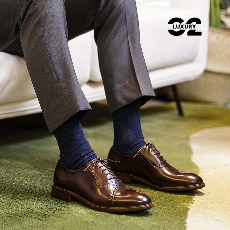 Giày da nam Luxury giày nam dáng Oxford BL020-8 chất da thật sang trọng nhiều size