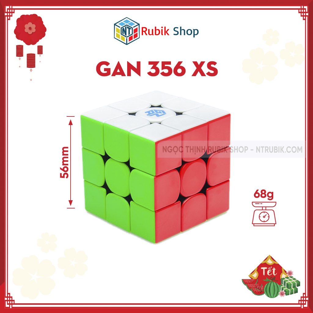 [Siêu Phẩm] Rubik 3x3 Gan 356 XS Stickerless / Đen (Có Nam Châm)