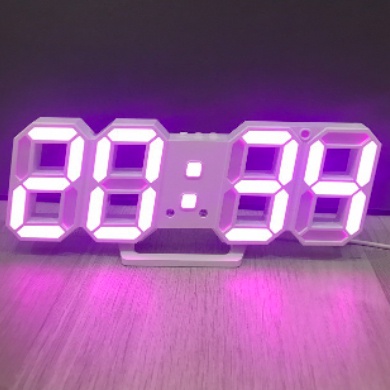 Đồng Hồ LED 3D Để Bàn, Treo Tường Thông Minh Smart Clock Với Chức Năng Báo Thức, Nhiệt Độ, Thời gian, Trang trí decor