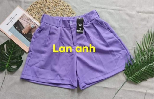 Quần short vải lưng cao bigsize