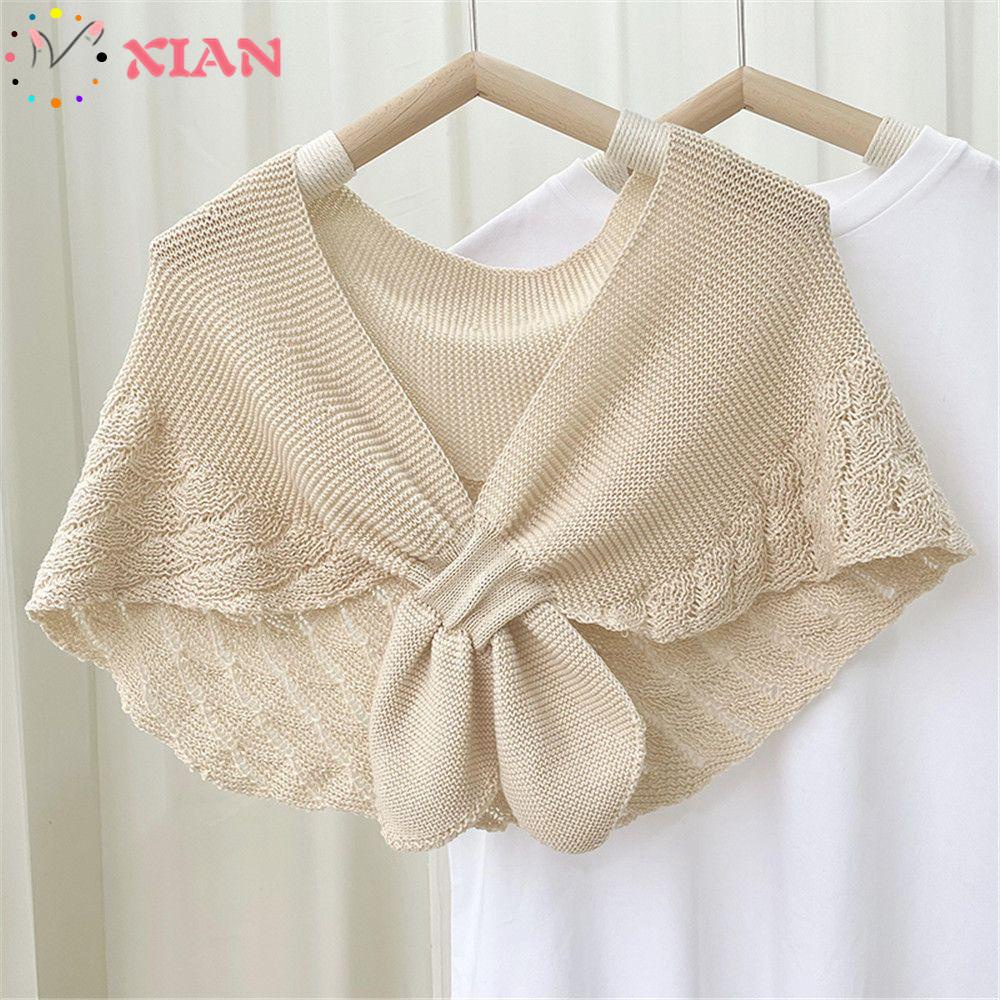 Áo khoác len có mũ trùm cổ áo giả khăn choàng thời trang thu đông nhiều màu sắc cho nữ