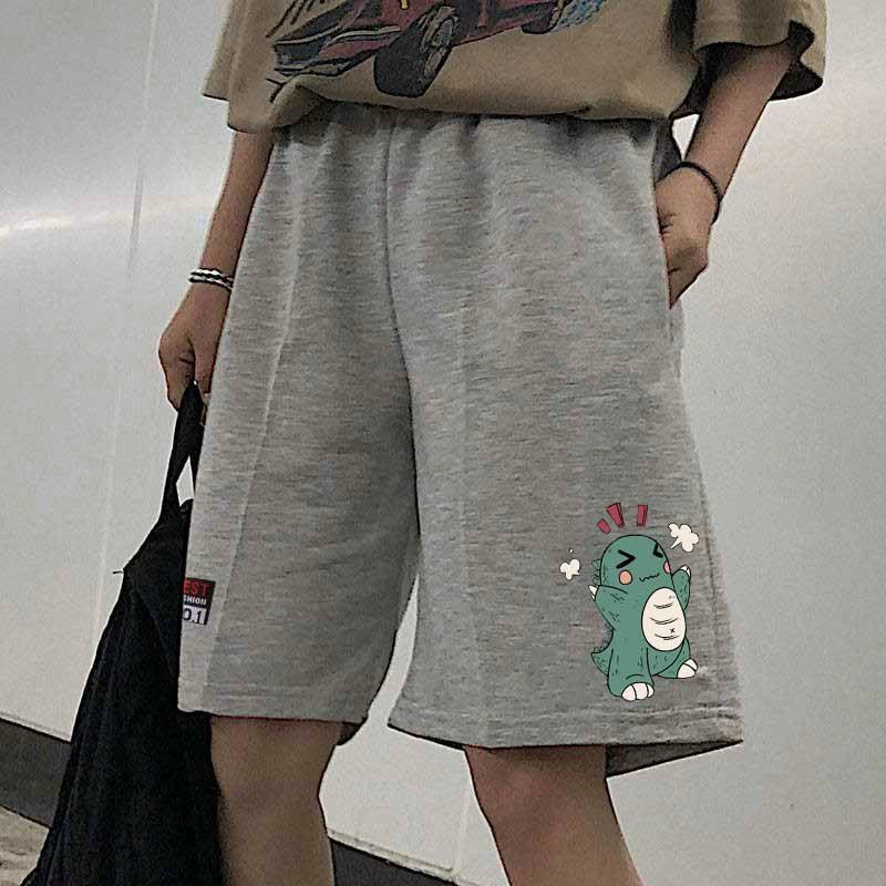 Quần short nam nữ unisex in hoa cúc vải thun poly dày dặn co giãn thoải mái form chuẩn (kemon)