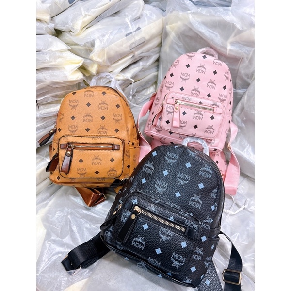 Balo MCM mini hàng loại 1 chuẩn đẹp đủ màu, size 22cm