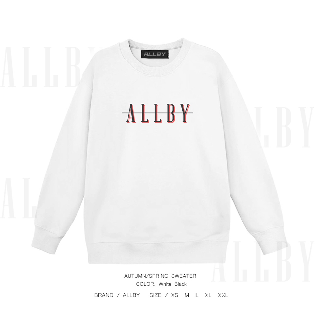 Áo Sweater Nam Nữ nỉ da cá form rộng Allby Redline , áo hoodie unisex phong cách hàn quốc | BigBuy360 - bigbuy360.vn