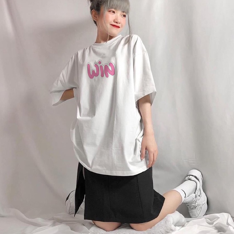 Áo Thun Nữ Tay Lỡ In Chữ WIN every day every night DLX