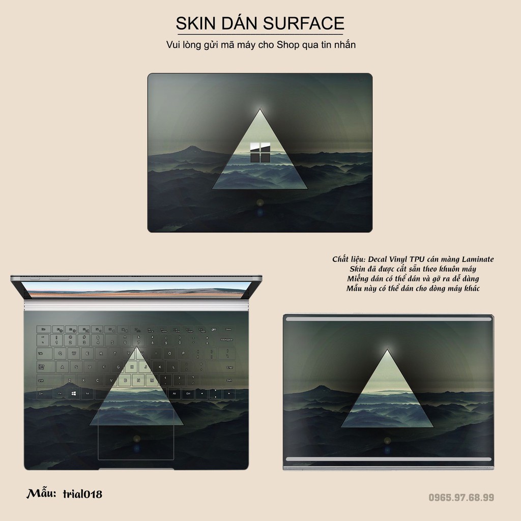 Skin dán Surface in hình Đa giác bộ 3 (inbox mã máy cho Shop)