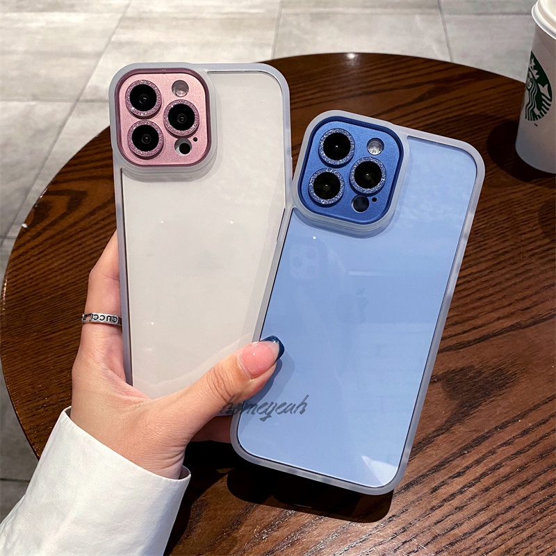 Ốp Điện Thoại Cứng Trong Suốt Chống Sốc Lấp Lánh Sang Trọng Cho iPhone 11 12 13 Pro Max