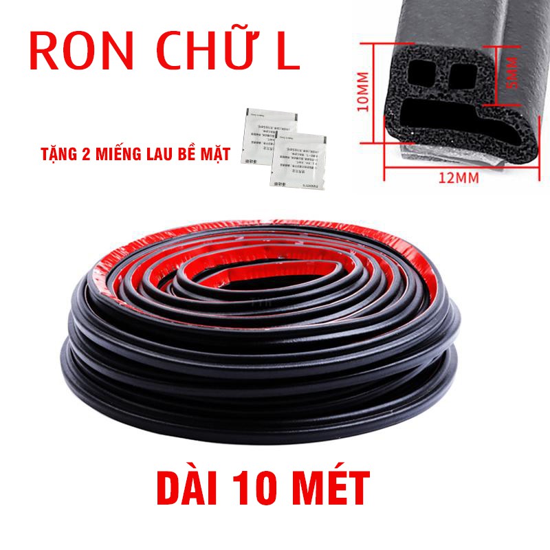 Ron Gioăng Cao Su Chữ L 10*12mm Dán Cửa Xe Hơi Ô Tô Chống Ồn Giữ Nhiệt LeGaXi