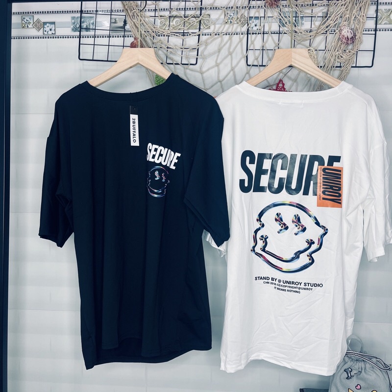 [2Buffalo] Áo thun Unisex, Áo thun nam nữ tay ngắn cổ tròn Secure vải spandex co giãn 4 chiều mát mẻ form rộng | BigBuy360 - bigbuy360.vn