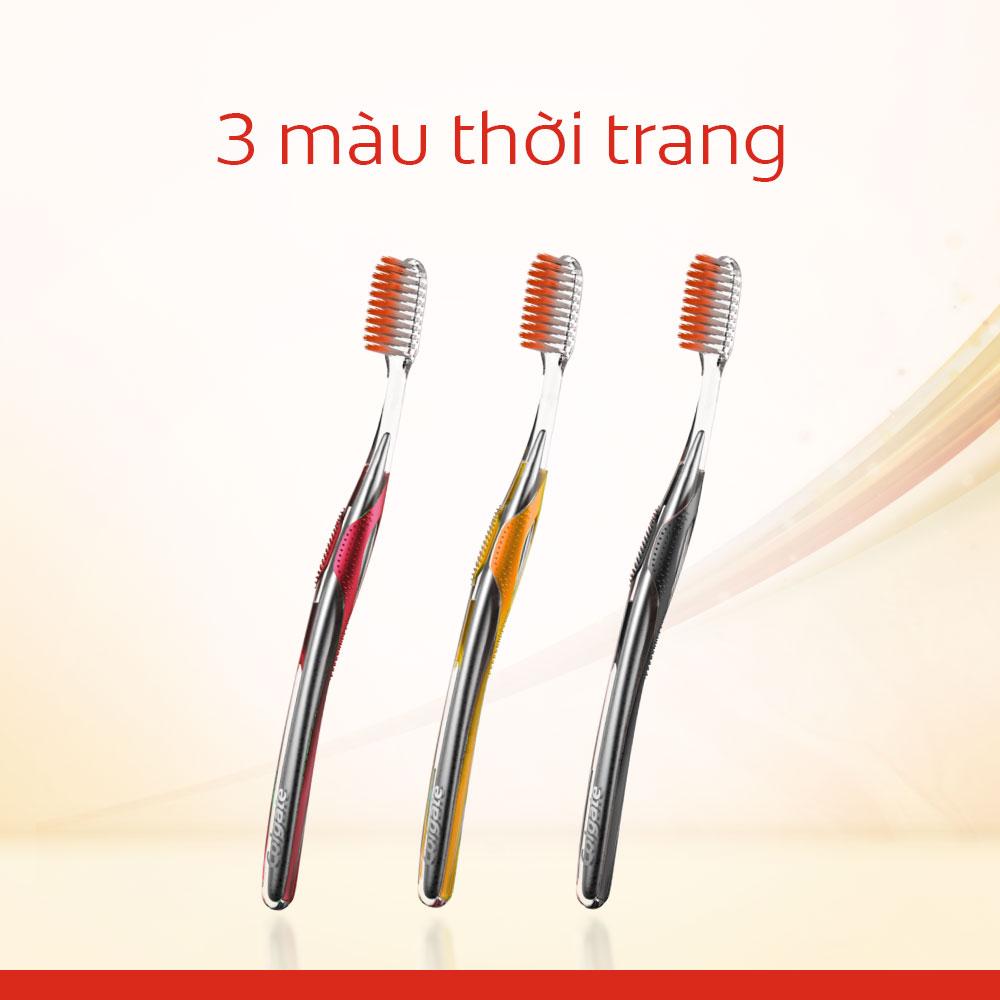 Bàn chải đánh răng Colgate ngăn chảy máu nướu SlimSoft Advanced từ khoáng núi lửa siêu mềm mảnh