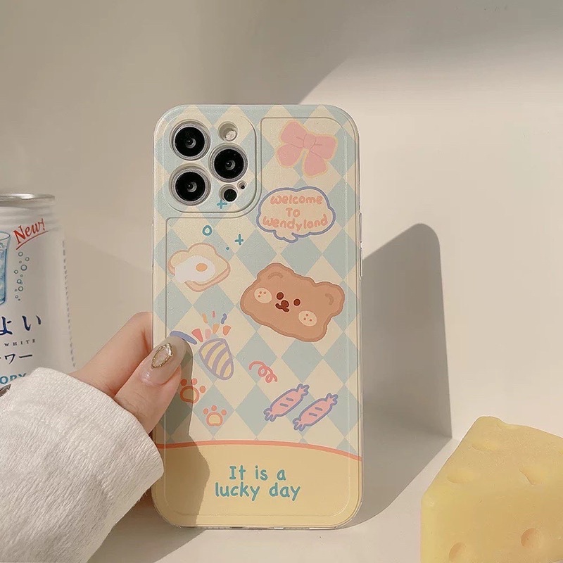 Ốp Điện Thoại Mềm Gấu Kẹo Caro - CAS2216