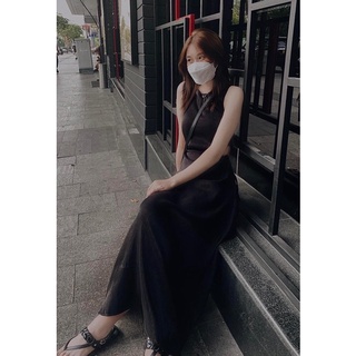 ĐẦM MAXI LỤA KHOÉT EO SÁT NÁCH HAI MÀU [kèm ảnh thật ]