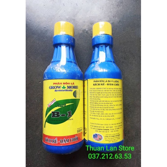 Chai 500ml Vitamin B1 Growmore Kích Rễ, Đâm Chồi