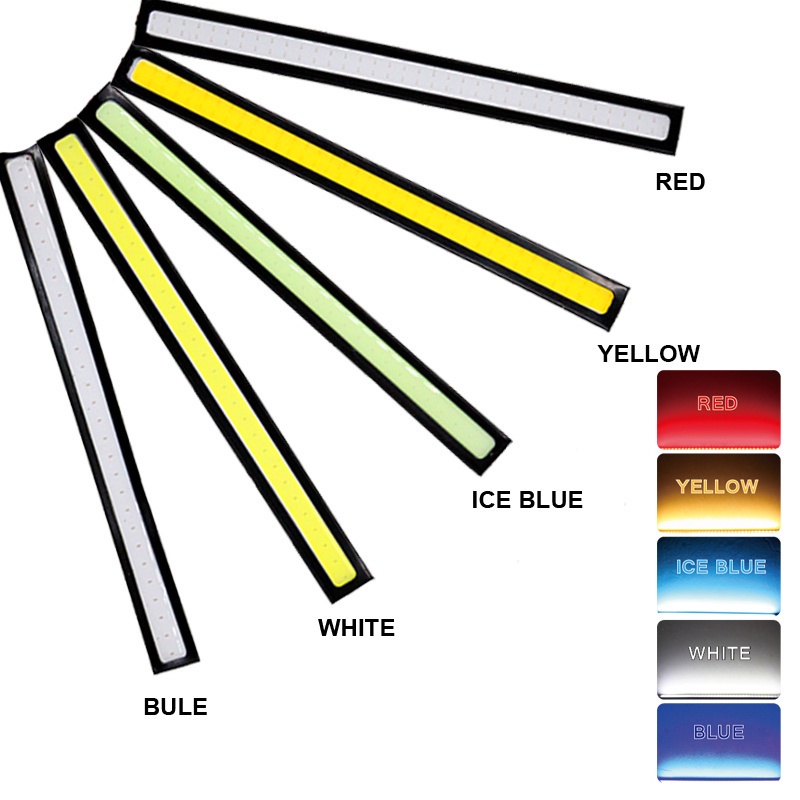 Bộ 2 Đèn LED DRL COB 17cm Chống Nước Phá Sương Mù Chạy Ban Ngày Cho Xe Hơi