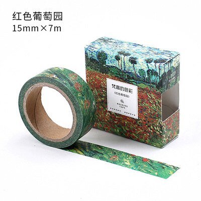 Cuộn băng keo họa tiết tranh Van Gogh sáng tạo trang trí sổ tay