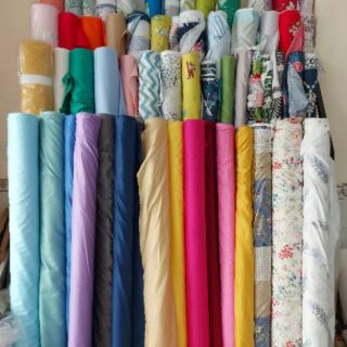Vải cotton / thô lụa hàn 100% ( ko co giãn) khổ vải 1m6 bán theo mét tới - ) link từ màu T21 đến T33
