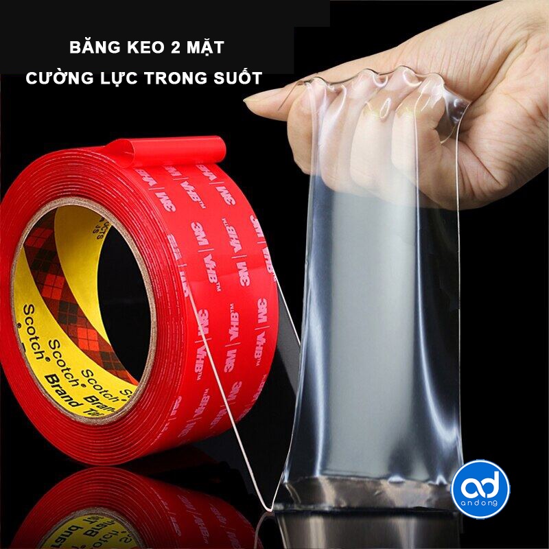 Băng keo 2 mặt cường lực trong suốt 3M Vhb 3M 4905 (Dày 0.5mm)