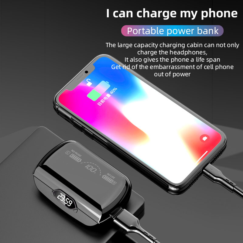 XIAOMI IPHONE HUAWEI Bộ tai nghe không dây 2200mah Kèm Phụ Kiện Chuyên Dụng Chơi Game