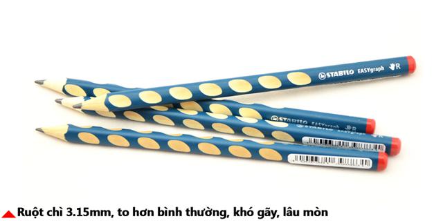 Vỉ bút chì 2 cây STABILO EASYgraph tay phải + gôm ER195 + chuốt chì PSE4532R