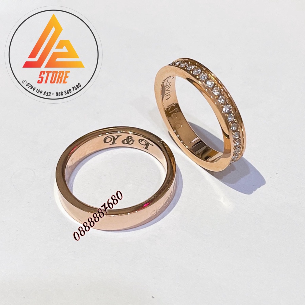 [Khắc theo yêu cầu] Nhẫn Titanium cặp đôi nam nữ unisex thép không gỉ 316L [Bảo hành 5 năm]