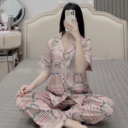 Bộ Lụa Ngủ Tiểu Thư, Bộ Pizama Tay Ngắn, Chất Liệu Latin Cao Cấp Mát Lịm [HÀNG CHUẨN ĐẸP] | BigBuy360 - bigbuy360.vn