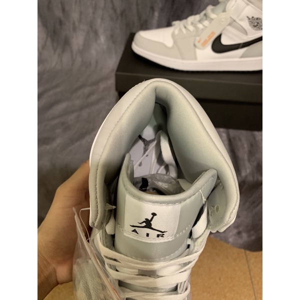 [Fullbox] Giày sneaker Jordann cổ cao xám trắng