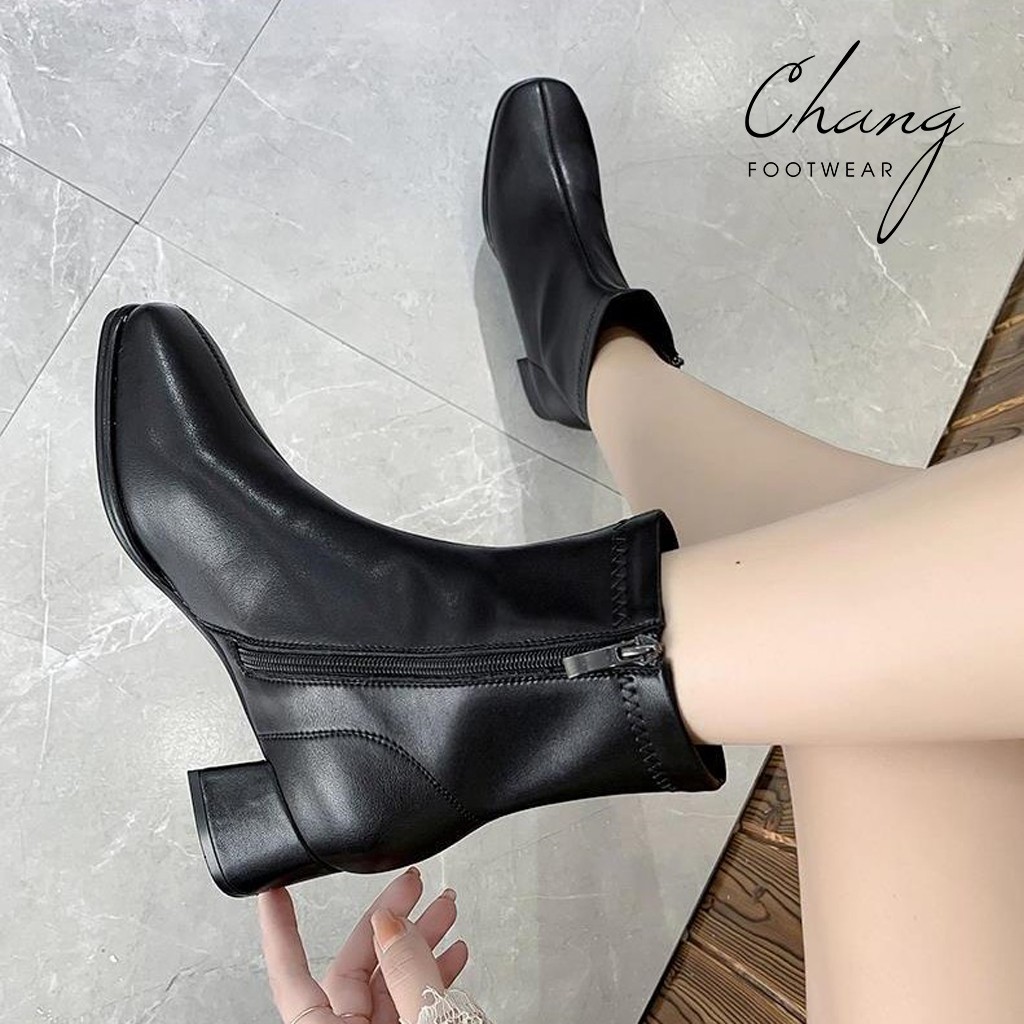 Boot nữ mũi vuông cao gót hàng cao cấp da siêu mềm (mẫu mới 2020) form rộng lùi 1 size (mã 716)