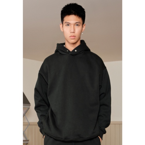 Áo hoodie trơn màu đen Tum Machines BLANK HOODIE - Black