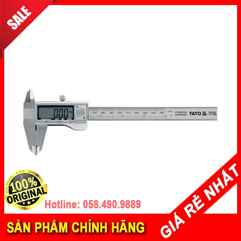 Thước kẹp đo độ dày điện tử bằng inox Yato YT-7205 - Sản phẩm chính hãng Yato Ba Lan