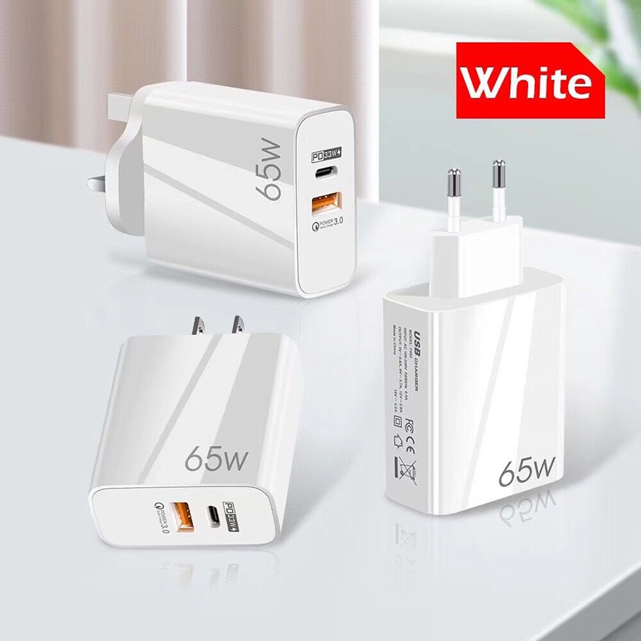 Củ sạc nhanh 33W/ PD/ QC 3.0 chuẩn GaN sạc nhanh cho điện thoại, máy tính laptop