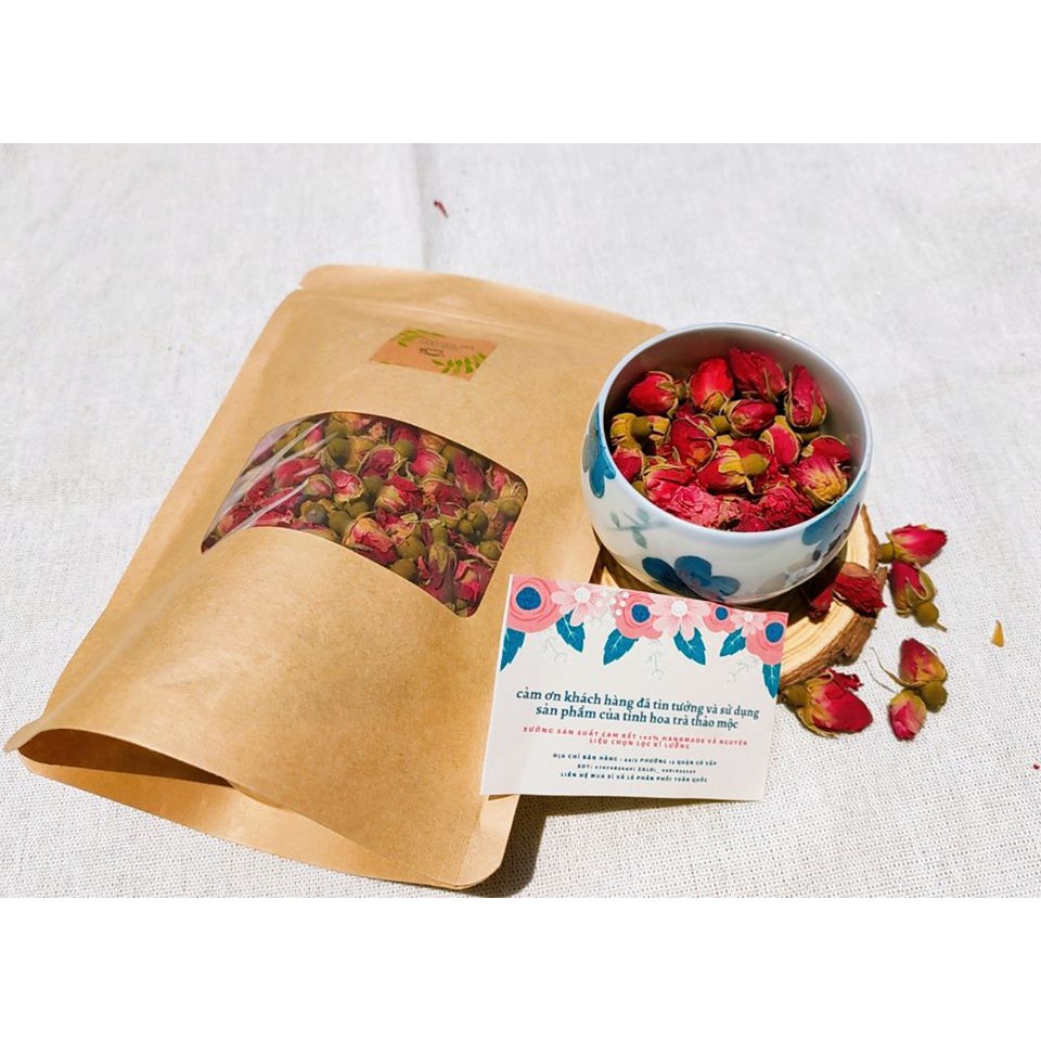 nụ hồng khô đà lạt rose tea trà thảo mộc sỉ 100 gram
