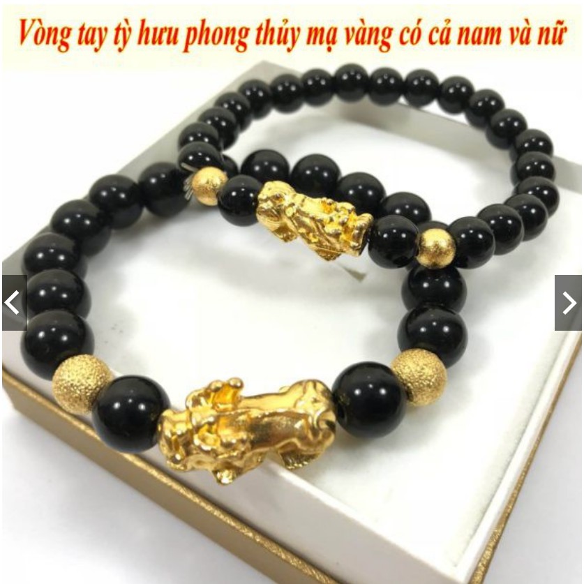 FLASH SALE --- Vòng Tay Tỳ Hưu Mạ Vàng 24k Chuỗi Hạt Đá Mã Não ----