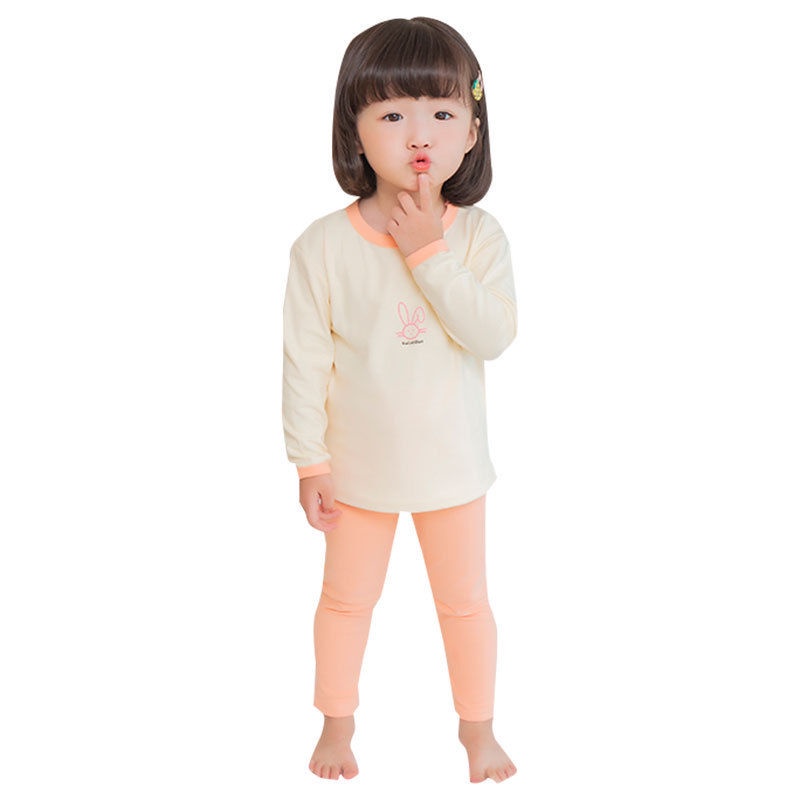 [Hàng Mới Về] Bộ Đồ Ngủ Cotton Màu Kẹo Ngọt Thoáng Khí Thoải Mái Thời Trang Thu Đông Cho Bé Gái