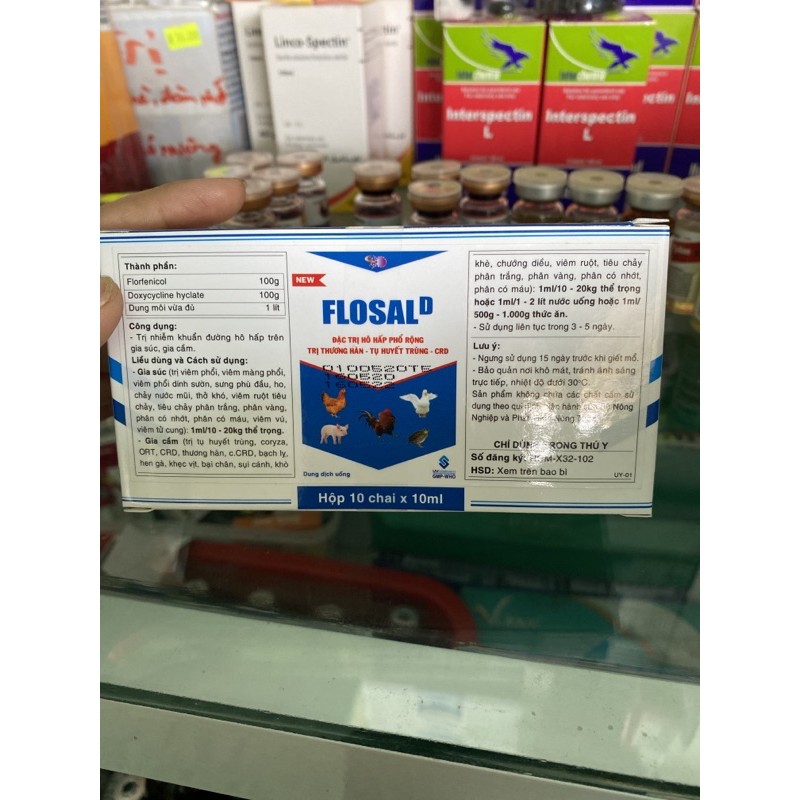 Flosal D 1 hộp 10 chai